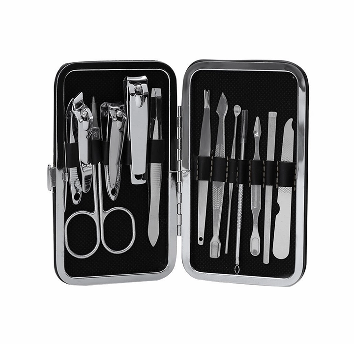 12-Piece Stainless Steel Mani Pedi Travel Set