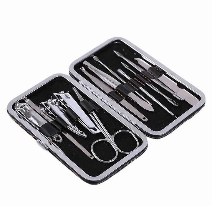 12-Piece Stainless Steel Mani Pedi Travel Set