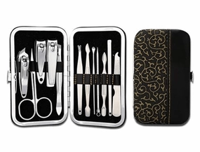 12-Piece Stainless Steel Mani Pedi Travel Set