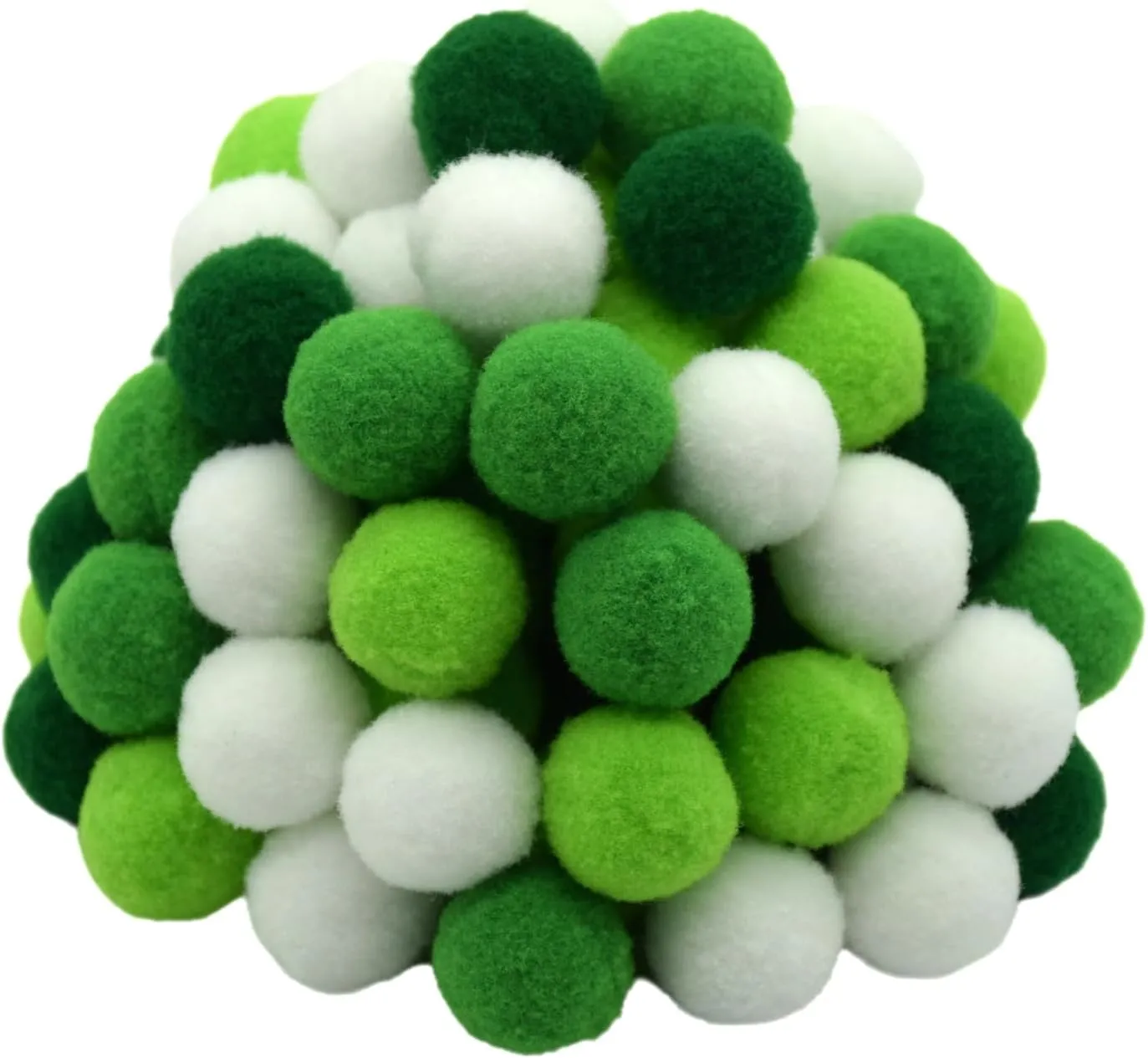 142pcs Fine Motor Skills Counting Sorting Sensory Bin Filler -100pcs Pompoms 20Pcs shamrock coins 10pcs shamrock 5 Cups 4 Tweezers 2 Scissors 1pcs Storage Bag for Early Education Train (Green White)