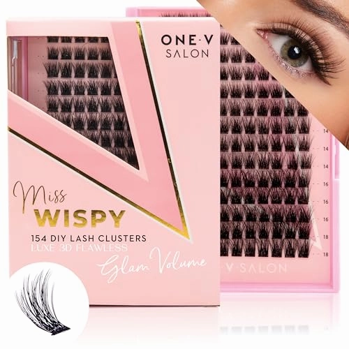 154 Pc DIY Luxe Eyelash Cluster Glam Volume,Fluffy 3D Individual Natural Lash Eyelash Clusters,10-18mm Soft Lashes