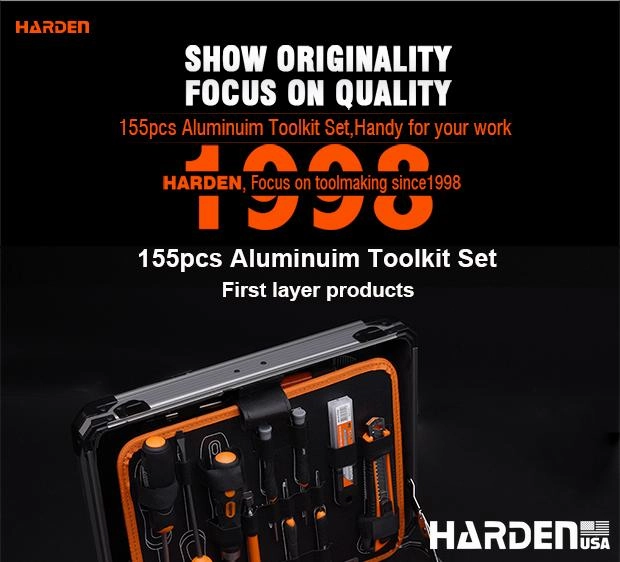 155Pcs Aluminium Toolkit set