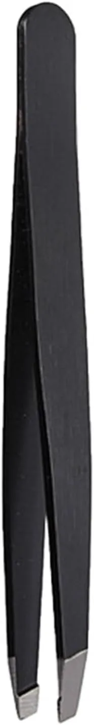 1PC Black Color Eyebrow Tweezer Hair Beauty Stainless Steel Eye Brow Clips Makeup Tool (Color : Silver, Size : 1SIZE) (Black 1SIZE)