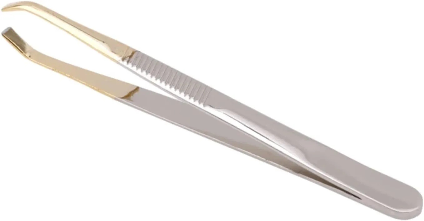 1PC Make Up Tools Eyebrow Tweezer Stainless Steel Slant Tip Eyes Tweezer Clip For Face Hair Removal(Silver)