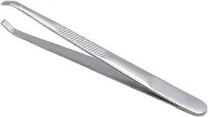 1PC Make Up Tools Eyebrow Tweezer Stainless Steel Slant Tip Eyes Tweezer Clip For Face Hair Removal(Silver)