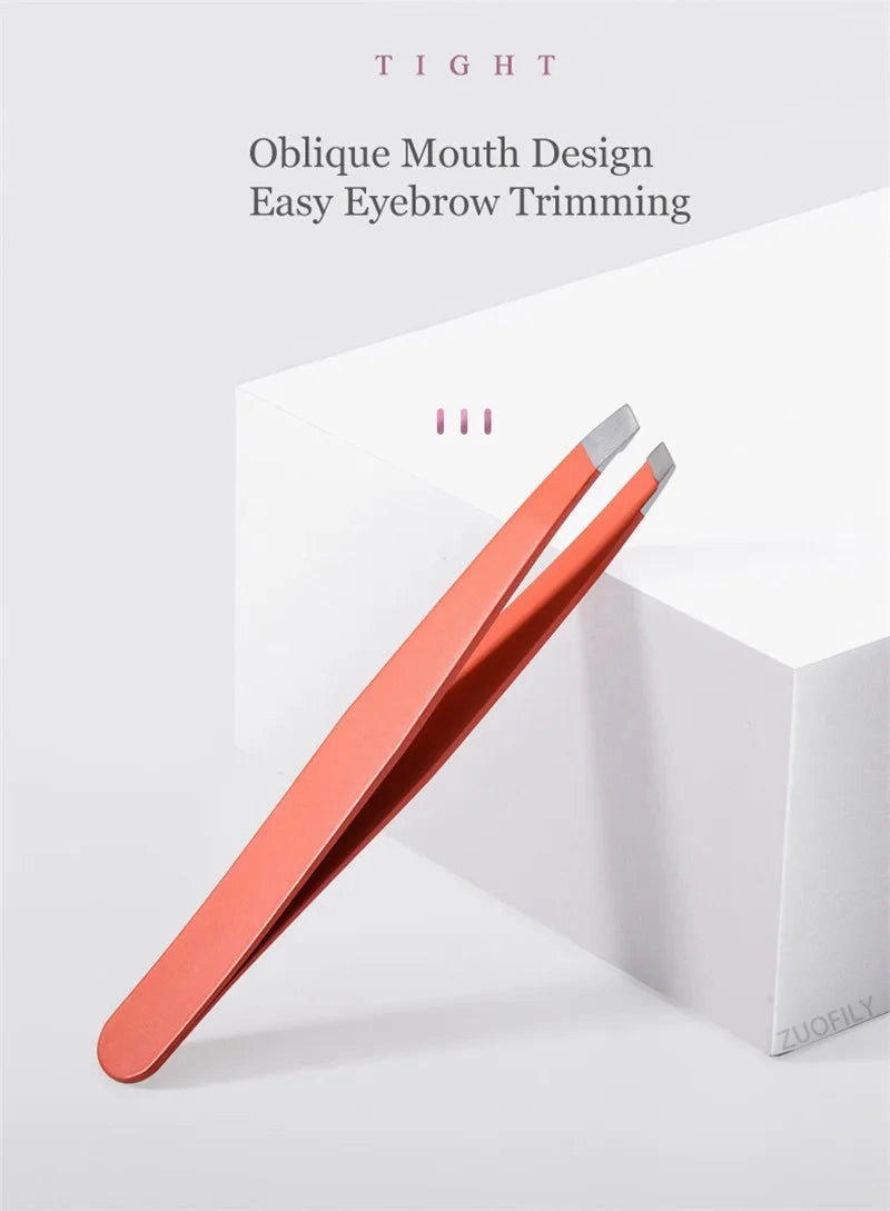1pc Stainless Steel Eyebrow Tweezer Face Hair Removal Tweezers Colorful Makeup Eyelash Tweezer Eye Brow Clips Makeup Tools