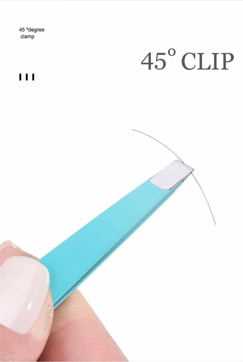 1pc Stainless Steel Eyebrow Tweezer Face Hair Removal Tweezers Colorful Makeup Eyelash Tweezer Eye Brow Clips Makeup Tools
