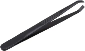 1PCS Eyebrow Tweezers Facial Hair Removal Clip Stainless Steel Flat Slant Tip Eyebrow Eyelash Makeup Tweezer Beauty Tools(Black)