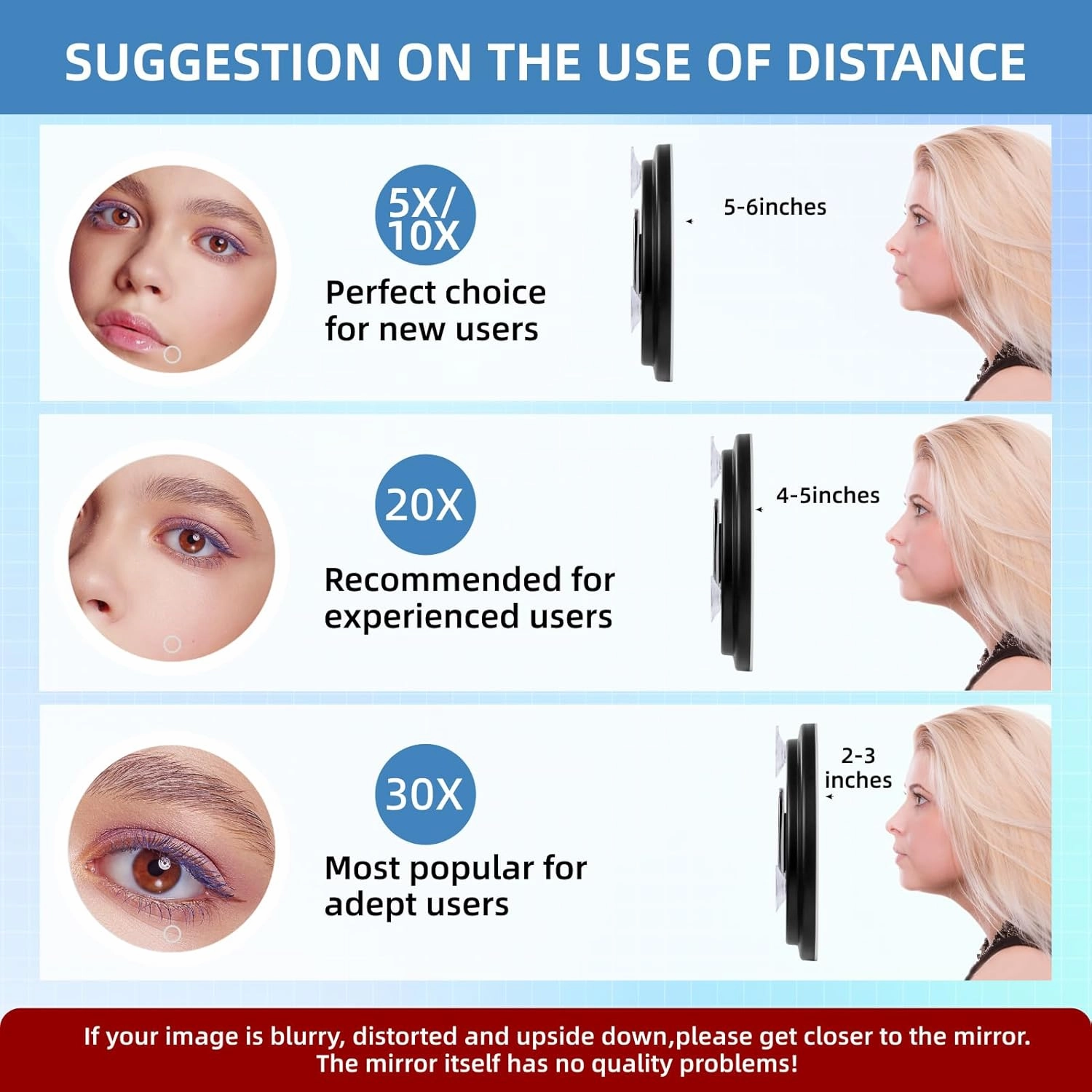20X Magnifying Mirror with Lights, 6'' Makeup Magnified Mirror 20X High Magnification with Suction Cups & Table Stand, Travel Magnification with Tweezers and Scissors Set for Women/Men