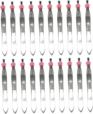 24pcs Stainless Steel Eyebrow Tweezers Multi-functional Arrow Pattern Clips for Removal Portable and Lightweight Design for Men and Women