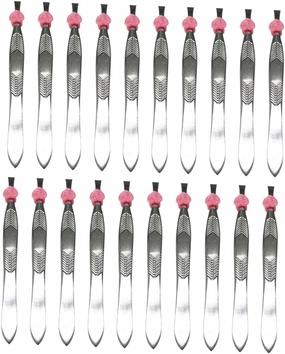 24pcs Stainless Steel Eyebrow Tweezers Slanted Tip Pointed Tip Tweezers for Face Makeup for Women Men