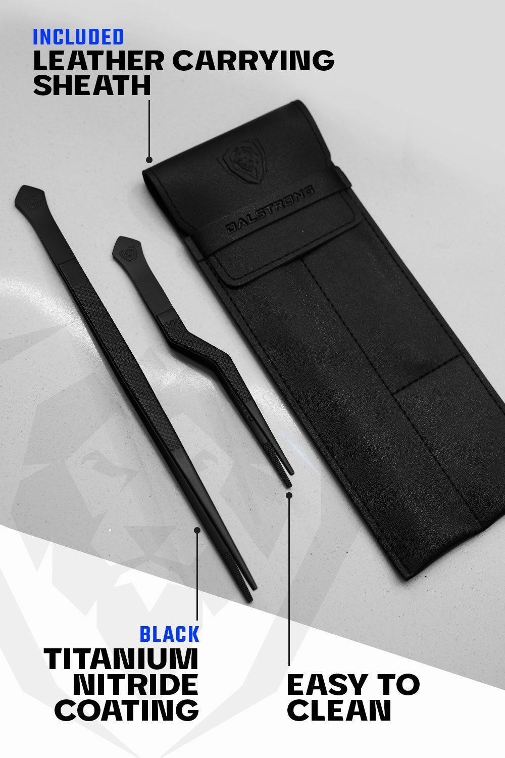 2 Piece Tweezers Set | 10" Straight   6.5" Offset | Professional Plating Set | Dalstrong ©