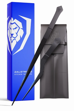 2 Piece Tweezers Set | 10" Straight   6.5" Offset | Professional Plating Set | Dalstrong ©