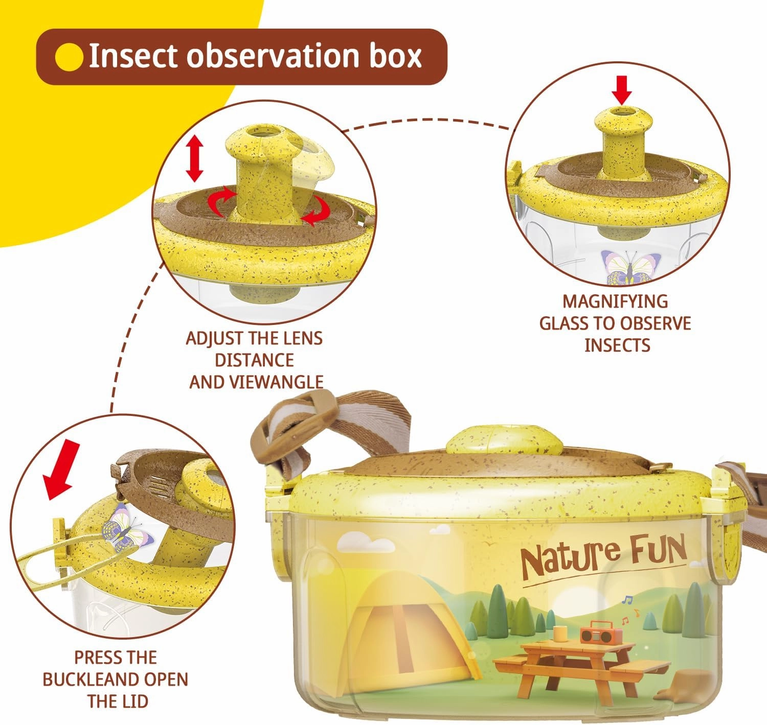 2 Sets Bug Catcher Kit for Kids, with Collector Whistle Butterfly Net Magnifying Glass Tweezer, Habitat Outdoor Nature Explorer Kit Toys Easter Gift for Kid Age 3 4 5 6 7 8