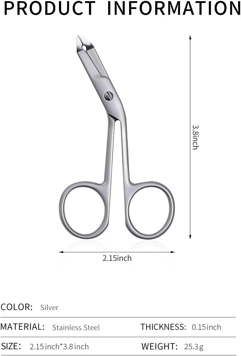 3pcs Stainless Steel Eyebrow Tweezers Handle Shaped Angled Tweezers Flat Tip Hair Plucker for Eyebrow Trimming and Shaping, Face Hair Tools for Women & Men