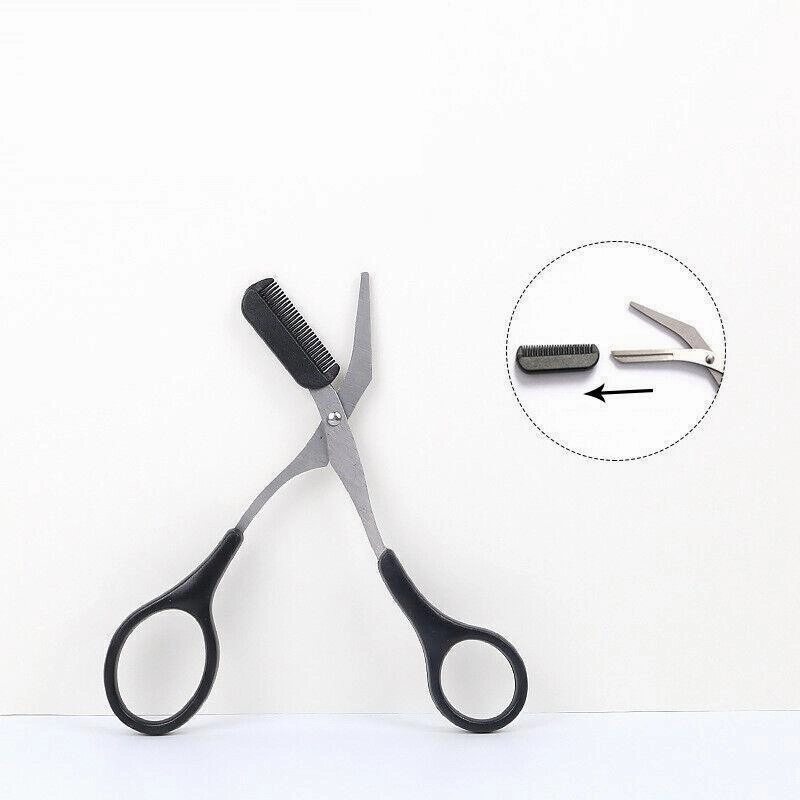 3PCS Eyebrow Razor Set Trimmer Shaver Scissors Spooley Dermaplaning Tweezers