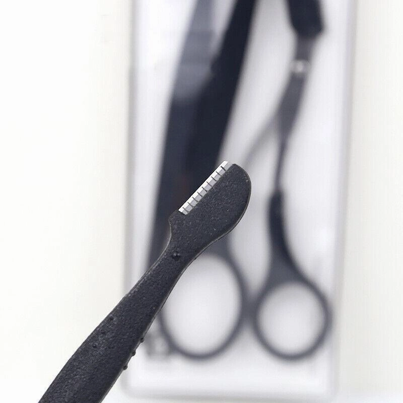 3PCS Eyebrow Razor Set Trimmer Shaver Scissors Spooley Dermaplaning Tweezers