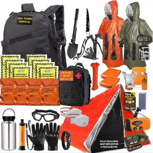 48-Hour Survival Kit | 45L Bug Out Bag | Survival Gear with First Aid, Water Filter, Food, Tools | Camping, Hiking, Outdoor Preparedness Equipment The Best Gear When You are Most Vulnerable