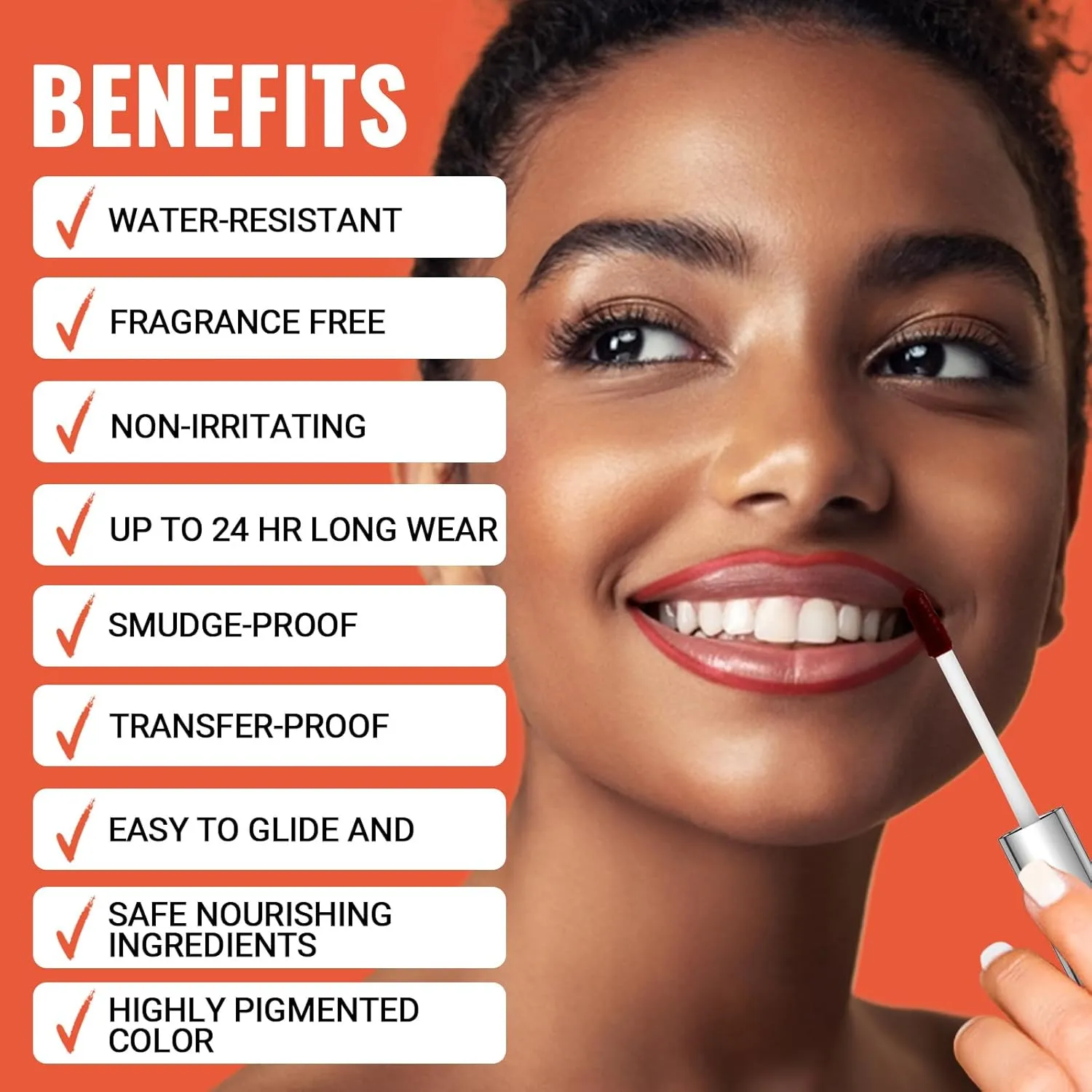 4pcs Lip Stain Peel Off - Lip Liner Stain Long Lasting Waterproof with Tweezer,2-in-1 Lip Liner Matte,Natural Finish,Non-Stick Cup,Stay On All Day,Perfect for Gift(Cocoa Rose Nude Mauve)