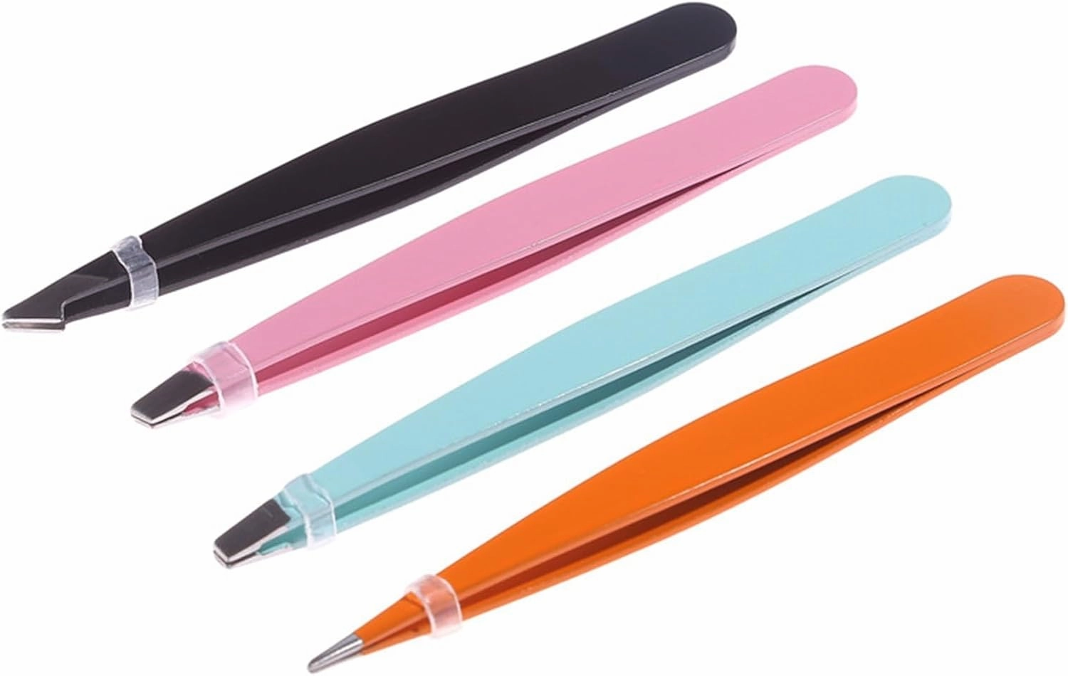 4Pcs Eyebrow Tweezers Stainless Steel Eyelash Clip Professional Lash Tweezer Set Eyebrow Forceps Makeup Tools (Color : 02, Size : 1SIZE) (5 1SIZE)