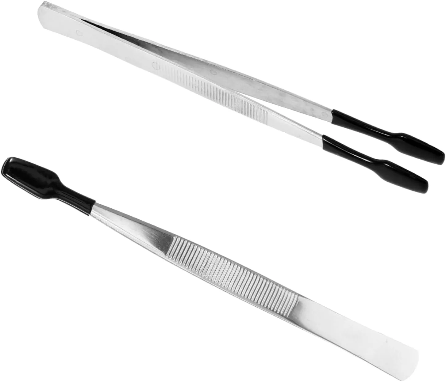 4sets Multi-use Tweezers for Stamp Collecting Jewelry Lash Application Scrapbooking Comfortable Handle Stainless Steel Fine Tip 2pcs*4