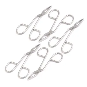 5 Pcs Eyebrow Tweezer Stainless Steel Scissors Shaped Slant Tip Tweezer Clip A  Quality