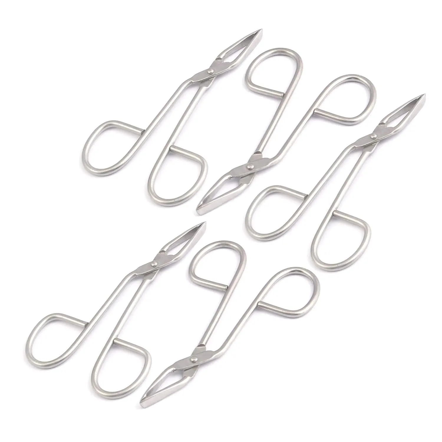 5 Pcs Eyebrow Tweezer Stainless Steel Scissors Shaped Slant Tip Tweezer Clip A  Quality