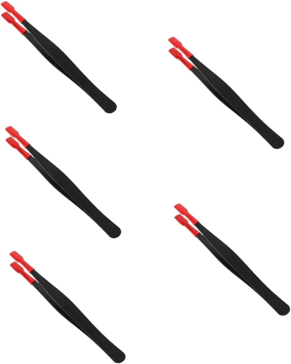 5pcs Multi-use Tweezers for Eyelash Sticker Jewelry and Stamp Durable and Ergonomic Metal Tweezers