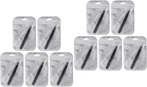 5pcs Set Stainless Steel Eyebrow Clip Tweezers Set Ergonomic Makeup Tool for Precision Eyebrow Grooming Durable and Portable for Men and Women for Home and Travel Use