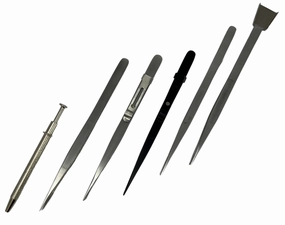 6-Piece Stainless Steel Diamond Beading Gemstone Tweezer Set