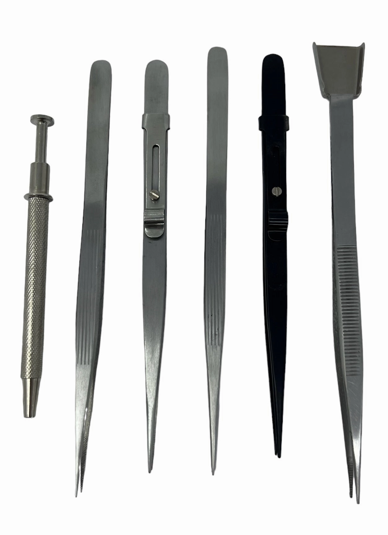 6-Piece Stainless Steel Diamond Beading Gemstone Tweezer Set