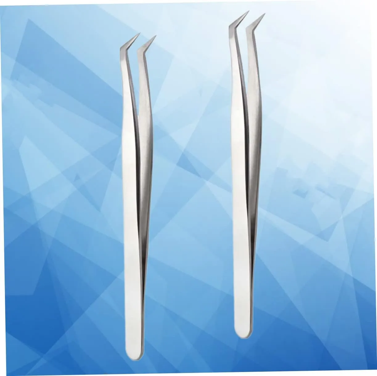 6pcs Grafting Eyelashes Tweezers Silver Eyelash Extension Tools for Precision Application Lightweight and Design for Makeup Weddings Photoshoots Daily Wear