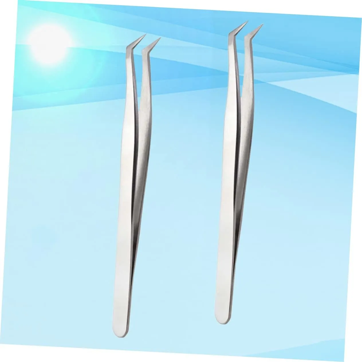 6pcs Grafting Eyelashes Tweezers Silver Eyelash Extension Tools for Precision Application Lightweight and Design for Makeup Weddings Photoshoots Daily Wear