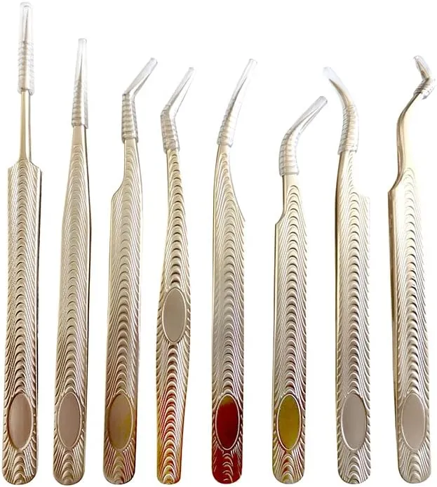 8 Kinds Eyelash Extension Tweezers For Classic Lashes Easy Fan Lash Russian Volume Eyelashes Accept Make Own Logo NO11