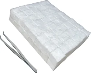 96Pcs Table Top Firepit Sponges Cotton Cores Small Ceramic Wool Wicks For Indoor Outdoor Small Fireplaces Easy To Use