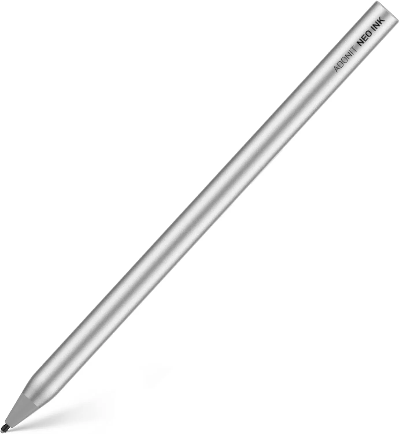 Adonit Neo Ink, Magnetic Attachable Stylus Pen for Microsoft Surface, 4096 Pressure Sensitivity, Tilt, Palm Rejection, Compatible with Surface Book/Go/Pro/Studio, Surface Laptops- Matte Silver