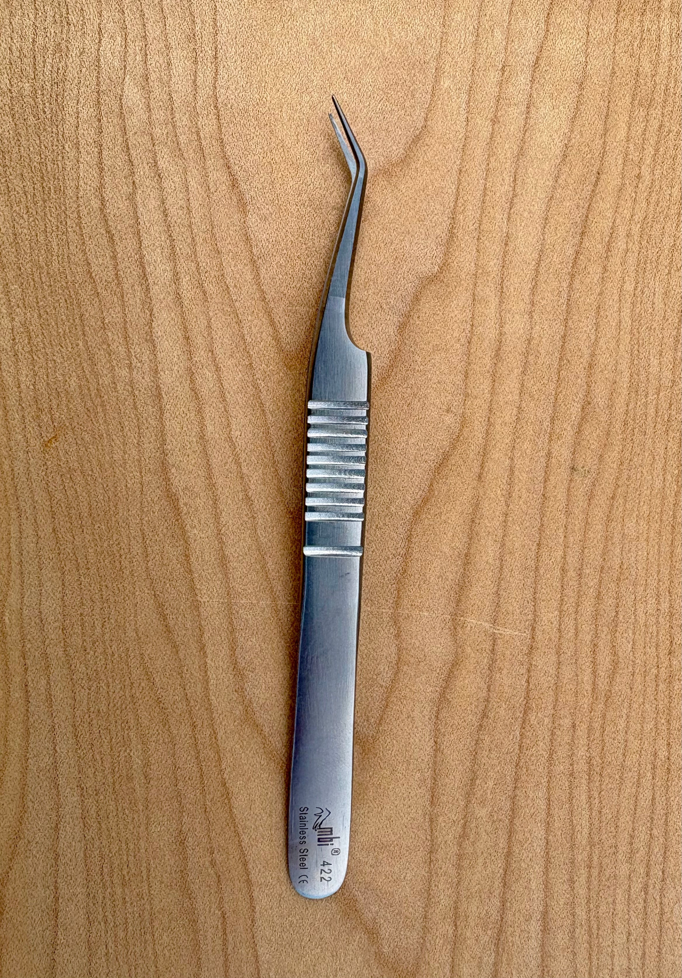 Angle Pointed Tweezer with Gold Tip