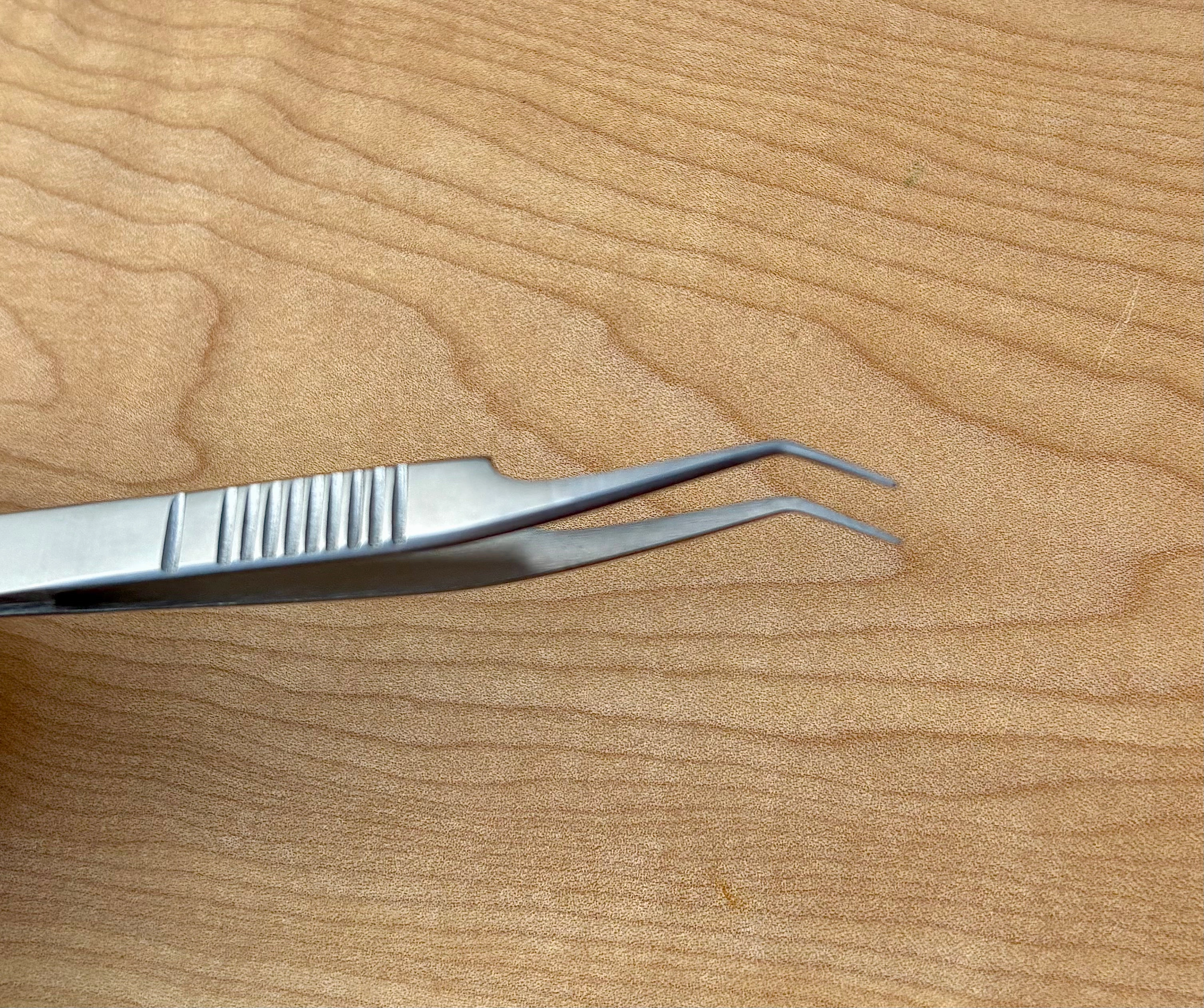 Angle Pointed Tweezer with Gold Tip