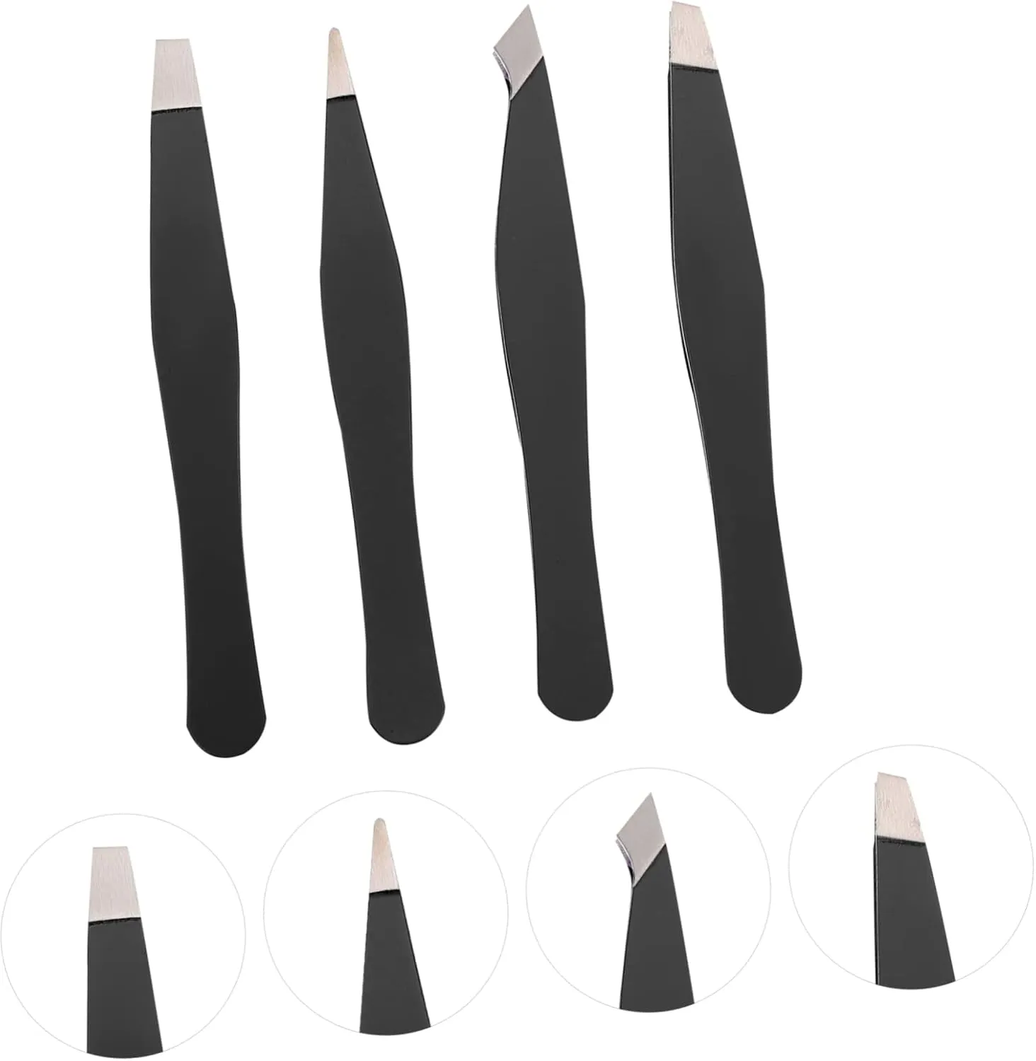Angoily 16pcs Stainless Steel Eyebrow Grooming Tools Precision Tweezers and Clips for Eyebrow Makeup for Perfecting Your Brow Shape and Hair Removal