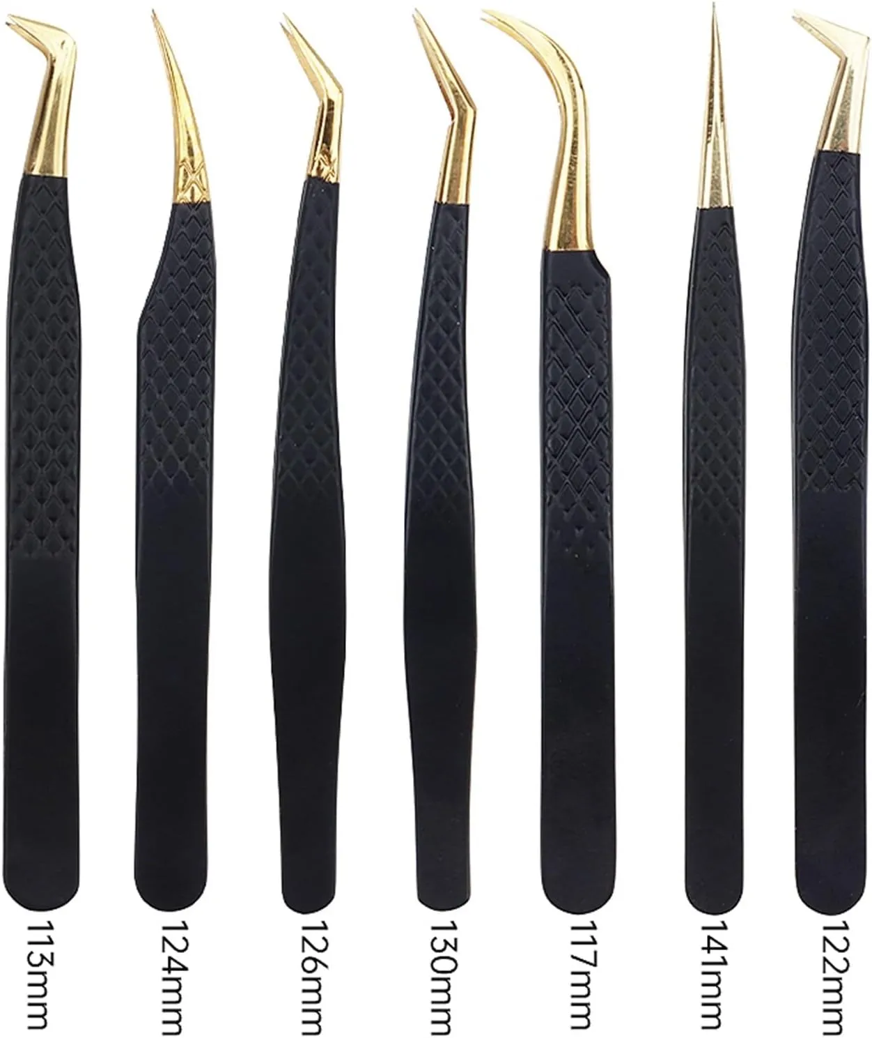 Anti-static Stainless Steel Eyelashes Tweezers Lashes Extension Supplies Industrial Precision Eyebrow Tweezer Makeup Tools(AA291-06)