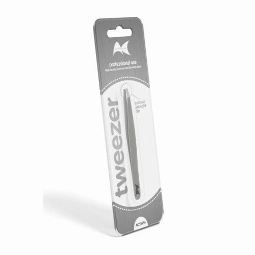Artist's Choice Silver Tweezer Arched Straight Tip AC-TW14
