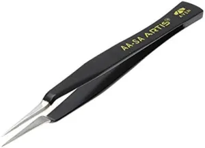 Aven 18013ARS AA-SA Style Artis Tweezer, Black with Yellow Print