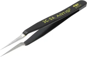 Aven 18056ARS 3C-SA Style Artis Tweezer, Black with Yellow Print