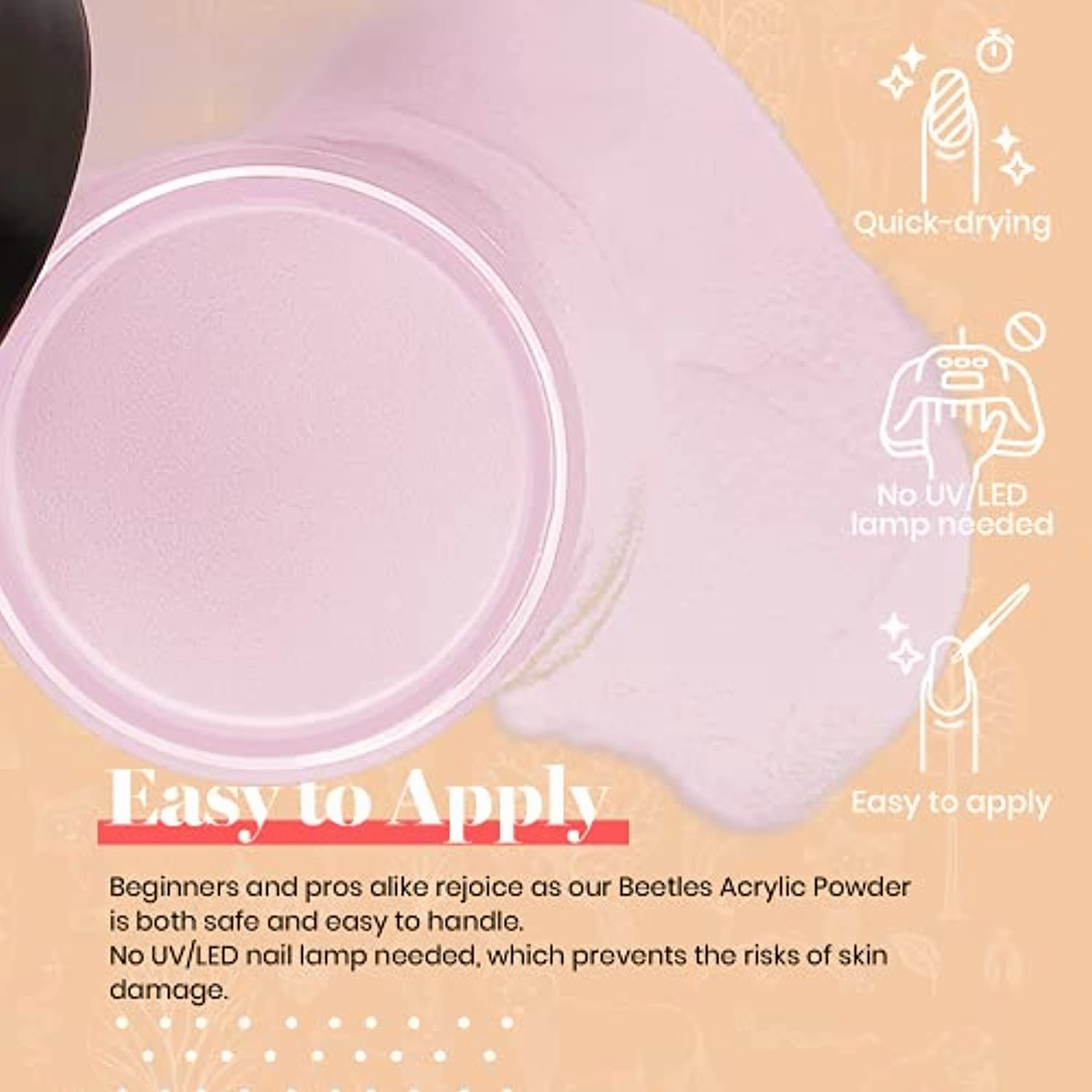 Beetles 31 in One Acrylic Powder Nail Kit Nail Powder with Acrylic Nail Brush Nail Forms Tips， Decoration Professional Nail Art Powder Set for Beginner DIY Home Salon Manicure