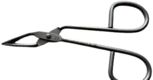 Bianco Instruments BI-195 Professional Quality Scissor Type Tweezers - Eyebrows Offset Angular Shape Style Tweezers Hair Plucker and straight Tip Scissors (Pack of 2)