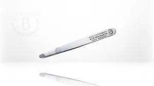 Bianco Instruments Men's Round Tip Tweezer - Premium Stainless Steel, Made in USA - Ideal for Eyebrow, Facial & Hair Removal - Precision Grooming Tool for Men