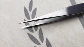 Bianco instruments BI-El203 fine point 4" Stiletto Tweezers hand honed for precision hair pulling - Finest Point Needle Nose Tweezer (4 Inch)