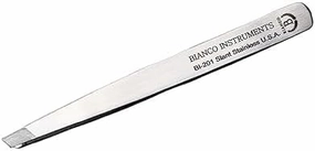 Bianco Instruments EL-201 3.5mm Original Slant Tweezer | Handmade Stainless Steel Tool for Precise Hair Removal | Made in the USA | Surgical Grade | Perfect for Fine and Thick Hairs - Easy Grip