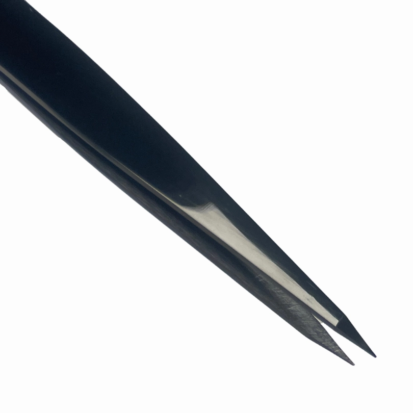 Browshop Professional Tweezer - Fine Point Black Plasma (Wholesale 5 pack, RRP $29.99)