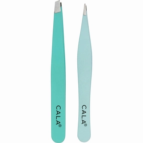 Cala Tweezer Duo | Fine Point & Slanted (Mint)